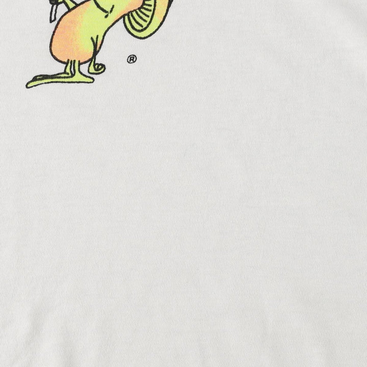 90'S message print T-shirt, men's size M equivalent, vintage. unclear white type Vintage Second Hand