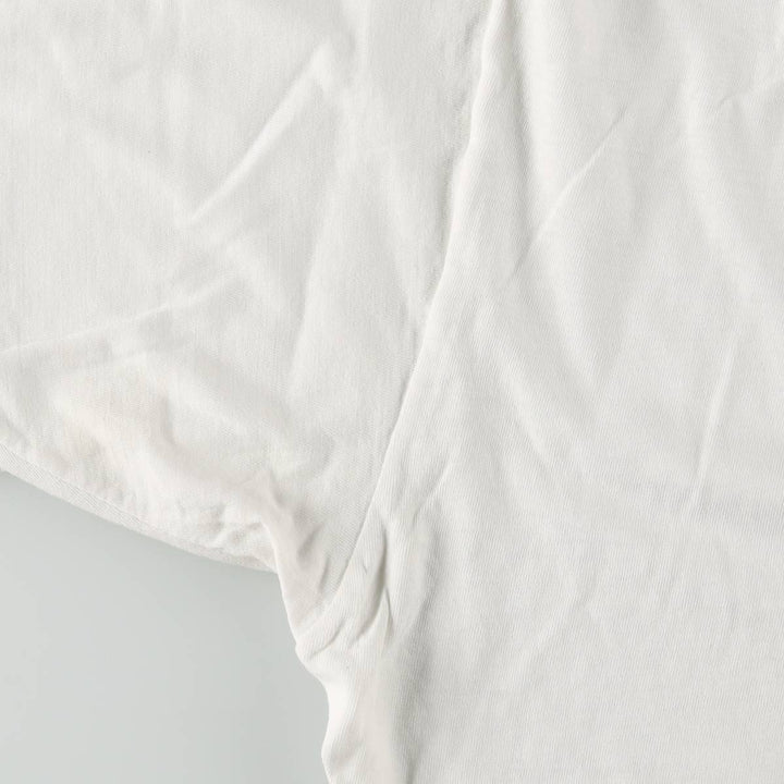 90'S message print T-shirt, men's size M equivalent, vintage. unclear white type Vintage Second Hand