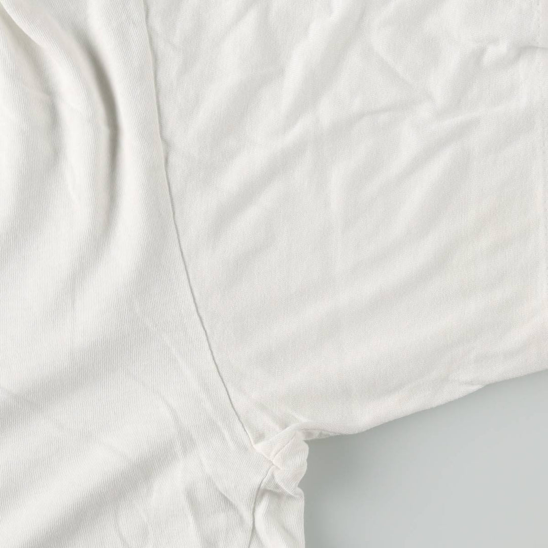 90'S message print T-shirt, men's size M equivalent, vintage. unclear white type Vintage Second Hand