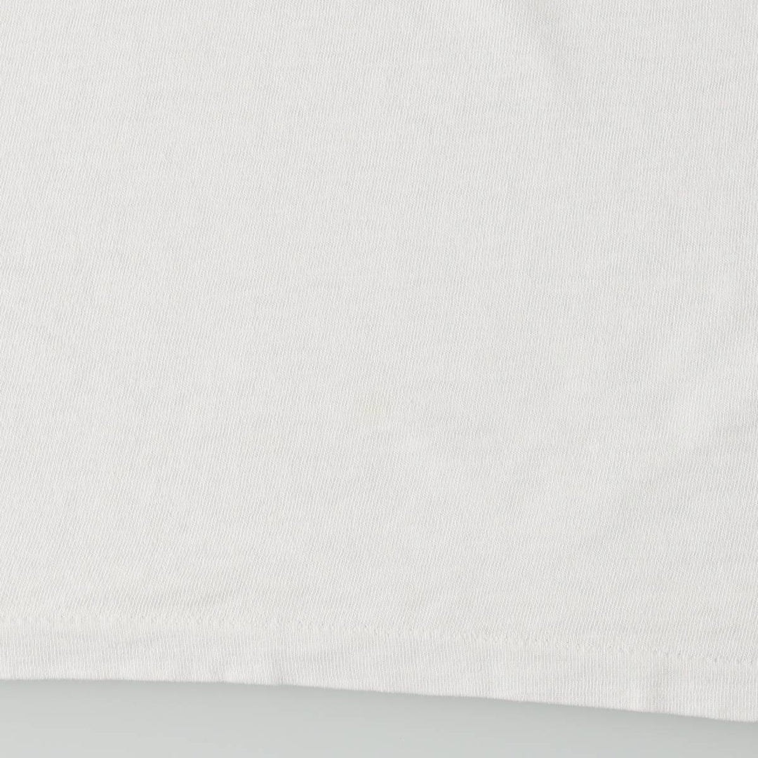 90'S message print T-shirt, men's size M equivalent, vintage. unclear white type Vintage Second Hand