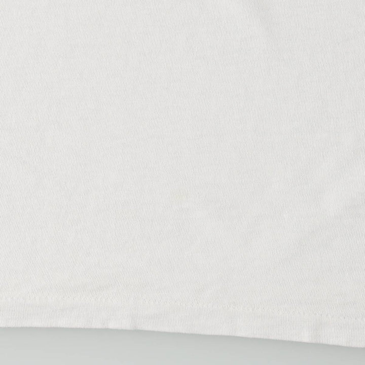 90'S message print T-shirt, men's size M equivalent, vintage. unclear white type Vintage Second Hand