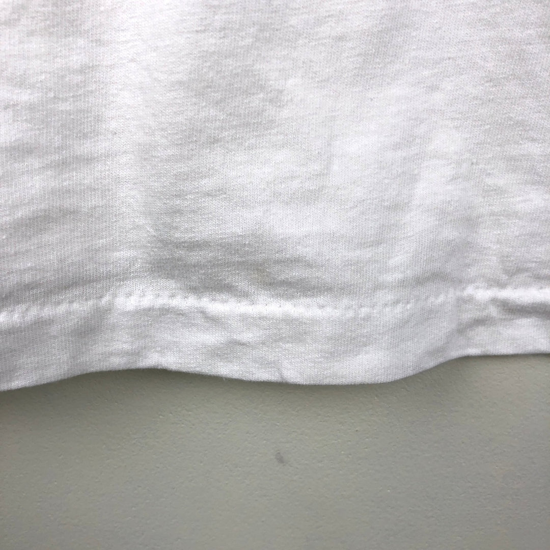 90'S PITCH-IN Art T-Shirt, Made in USA, Men's XL equivalent, Vintage Recycled Cotton white type Vintage Second Hand