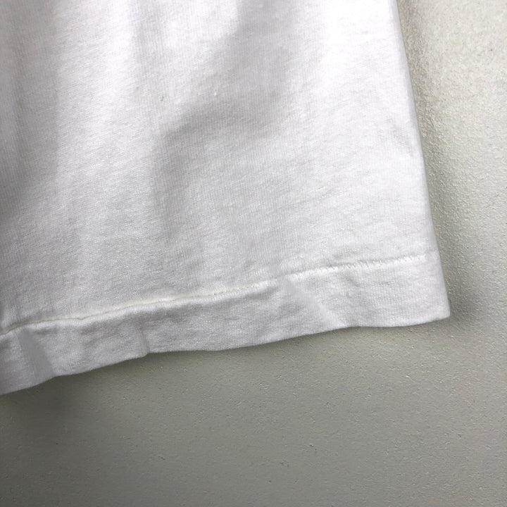 90'S PITCH-IN Art T-Shirt, Made in USA, Men's XL equivalent, Vintage Recycled Cotton white type Vintage Second Hand