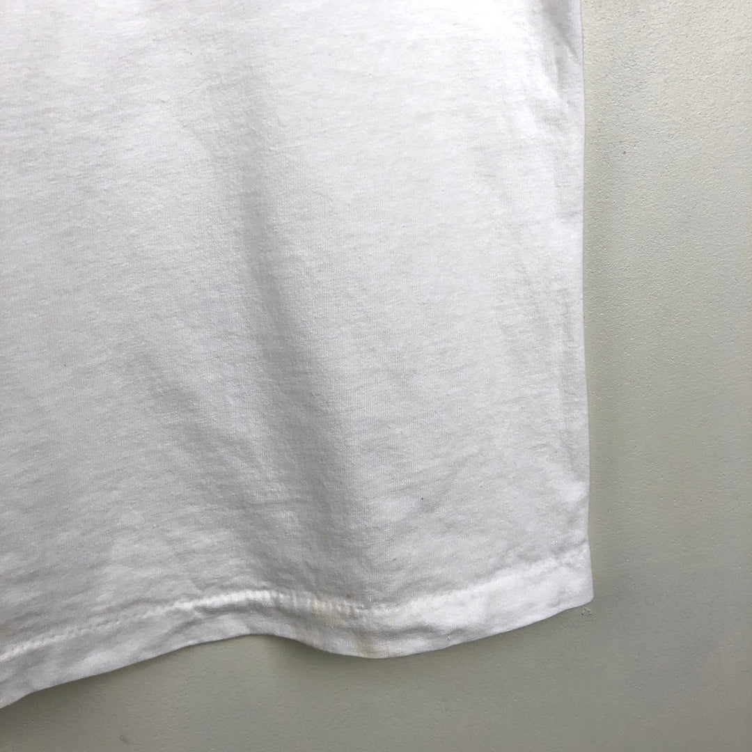 90'S PITCH-IN Art T-Shirt, Made in USA, Men's XL equivalent, Vintage Recycled Cotton white type Vintage Second Hand