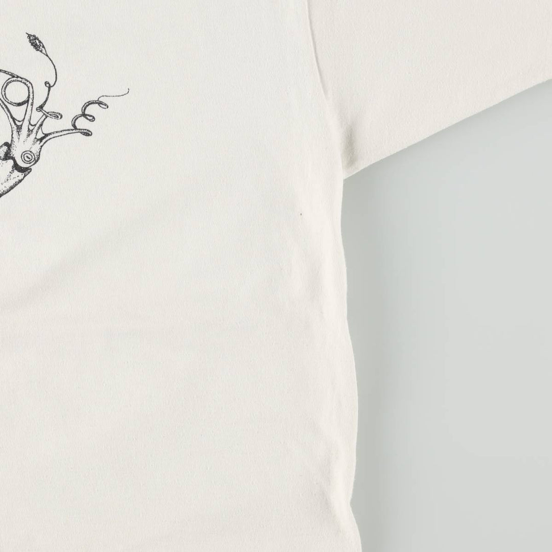 90'S Anvil Art T-shirt Made in USA Men's L size Vintage cotton white type Vintage Second Hand