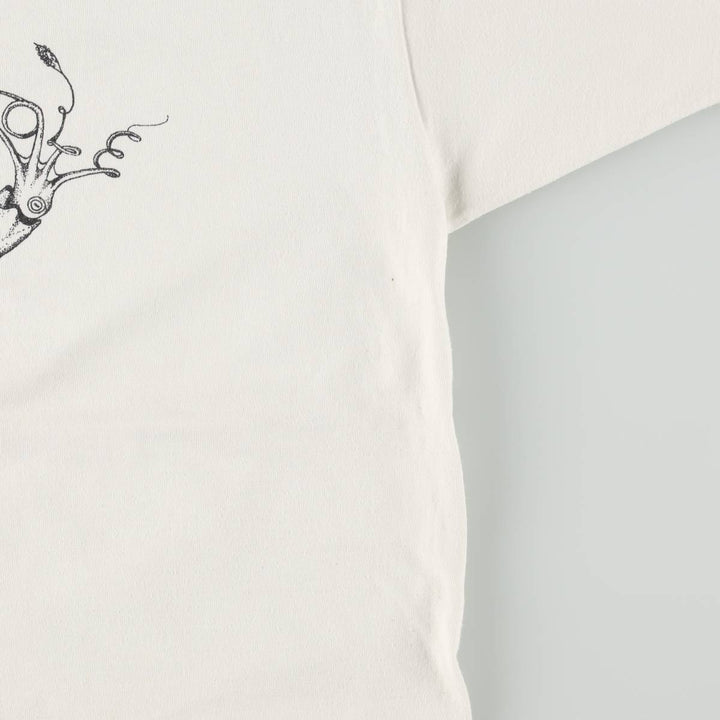 90'S Anvil Art T-shirt Made in USA Men's L size Vintage cotton white type Vintage Second Hand