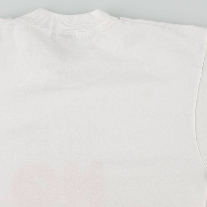 90'S SCREEN STARS Message Print T-Shirt Made in USA Men's L Size Vintage cotton white type Vintage Second Hand