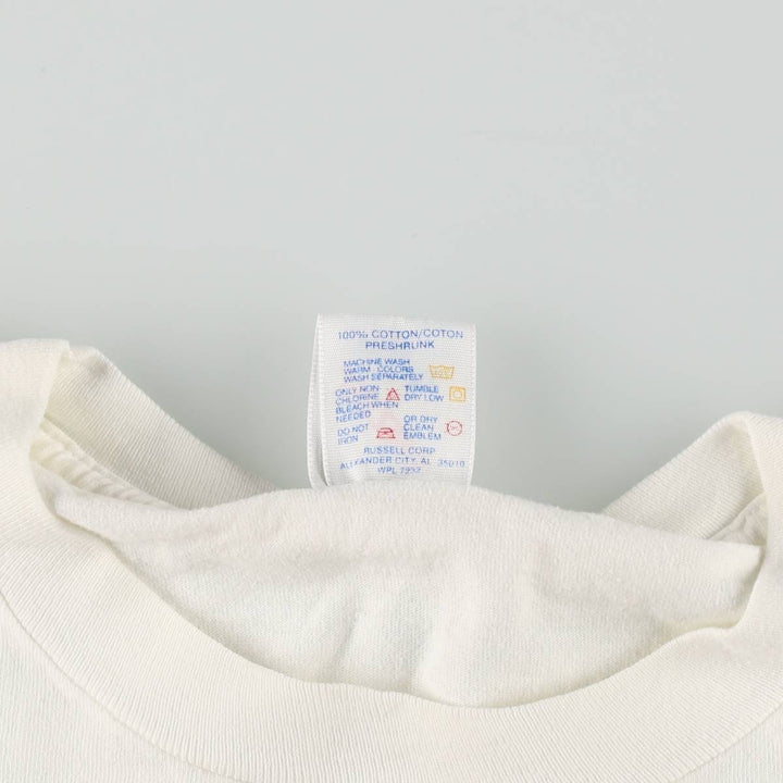 80s-90'S Jerzees Message Print T-Shirt, Made in USA, Men's XL (approx.), Vintage cotton white type Vintage Second Hand