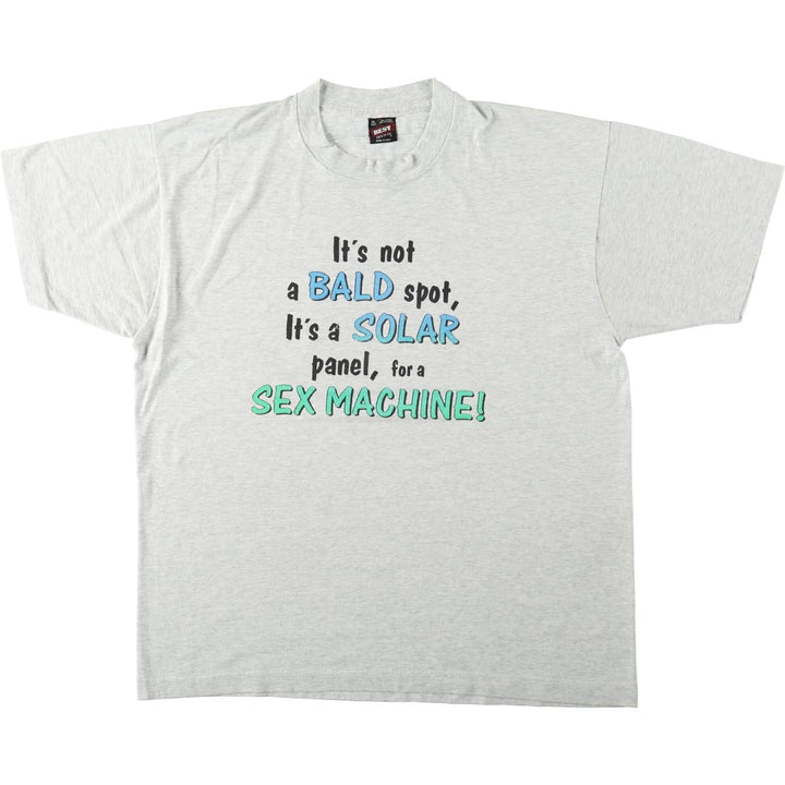 90'S Fruit of the Loom Message Print T-Shirt Made in USA Men's XL Vintage cotton gray type Vintage Second Hand