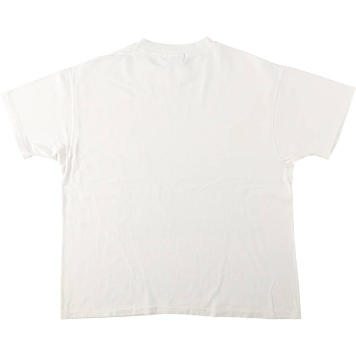 90'S Hanes BEEFY-T Floral Art T-Shirt, Made in USA, Men's XL equivalent, Vintage cotton white type Vintage Second Hand