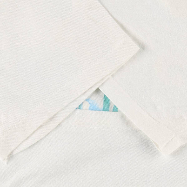 90'S Hanes BEEFY-T Floral Art T-Shirt, Made in USA, Men's XL equivalent, Vintage cotton white type Vintage Second Hand
