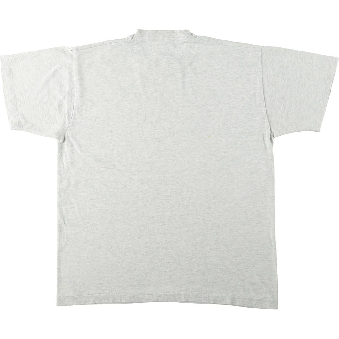 90'S Fruit of the Loom Message Print T-Shirt Made in USA Men's L Size Vintage cotton gray type Vintage Second Hand
