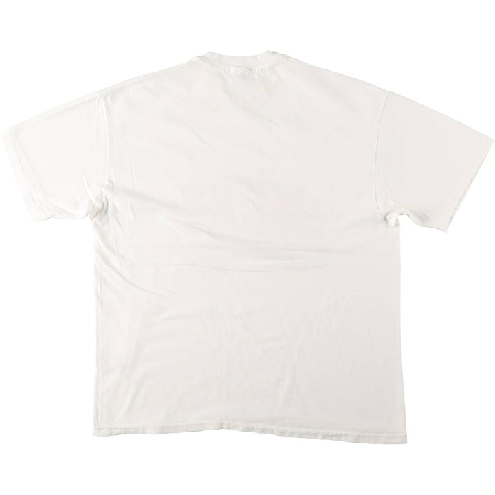 90'S Hanes BEEFY-T Message Print T-Shirt Made in USA Men's XL Vintage cotton white type Vintage Second Hand