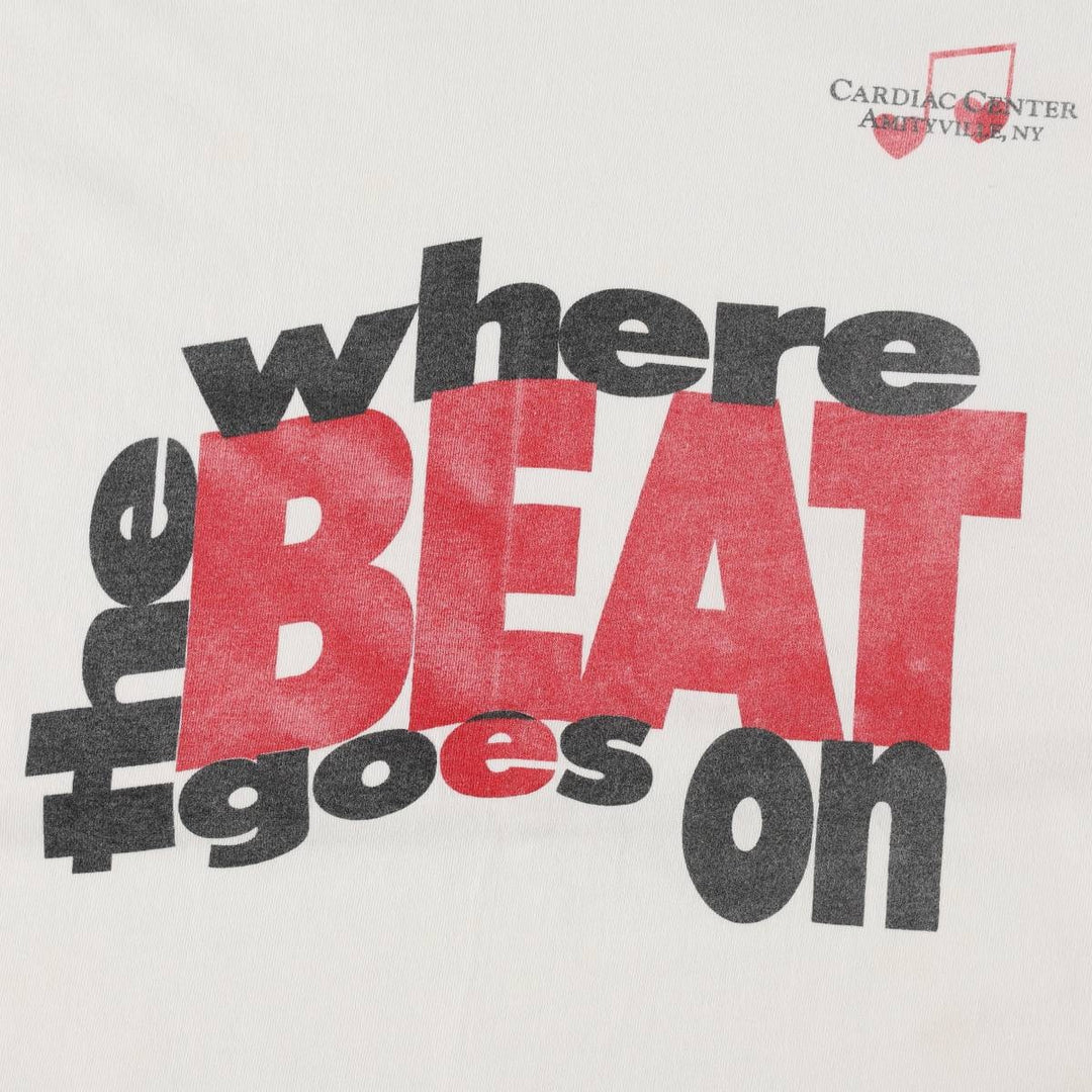 90'S Hanes BEEFY-T Message Print T-Shirt Made in USA Men's XL Vintage cotton white type Vintage Second Hand