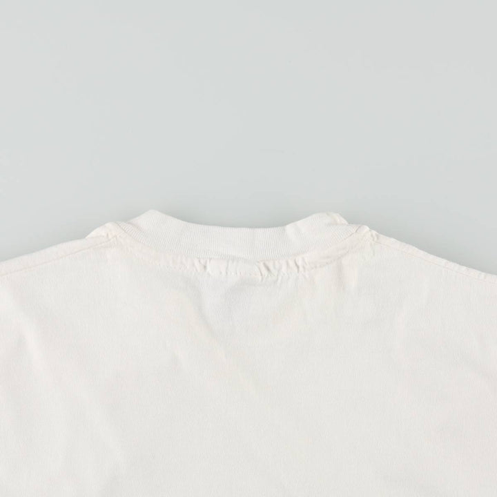90'S Hanes BEEFY-T Message Print T-Shirt Made in USA Men's XL Vintage cotton white type Vintage Second Hand