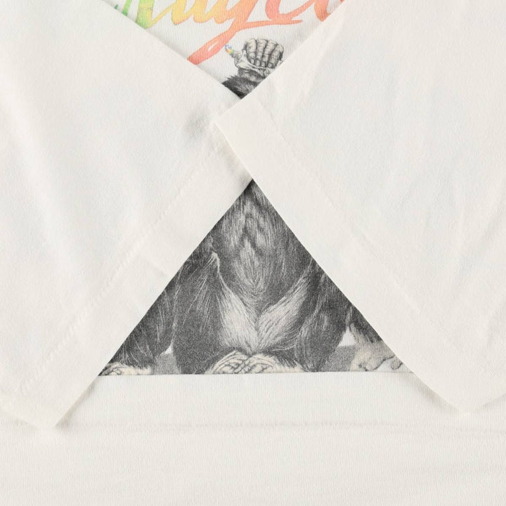 90'S Fruit of the Loom Art T-Shirt, Made in USA, Men's XL equivalent, Vintage cotton white type Vintage Second Hand