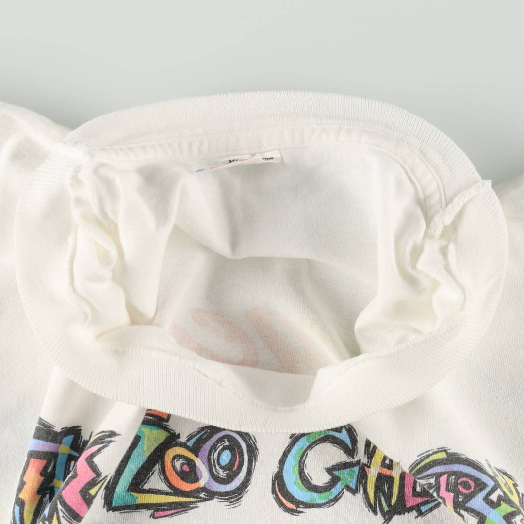 90'S Fruit of the Loom Art T-Shirt, Made in USA, Men's XL equivalent, Vintage cotton white type Vintage Second Hand