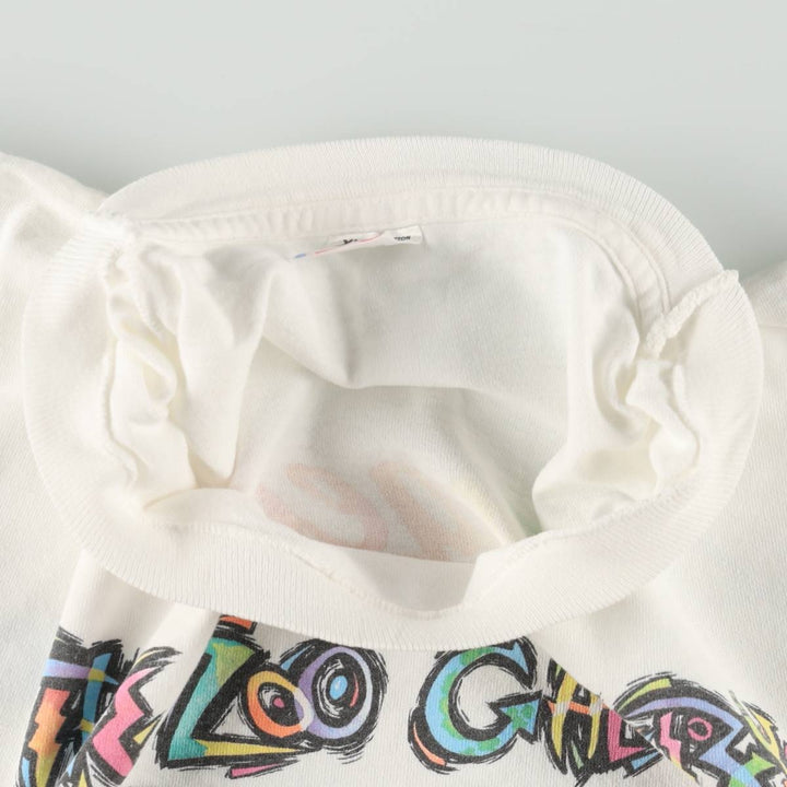 90'S Fruit of the Loom Art T-Shirt, Made in USA, Men's XL equivalent, Vintage cotton white type Vintage Second Hand