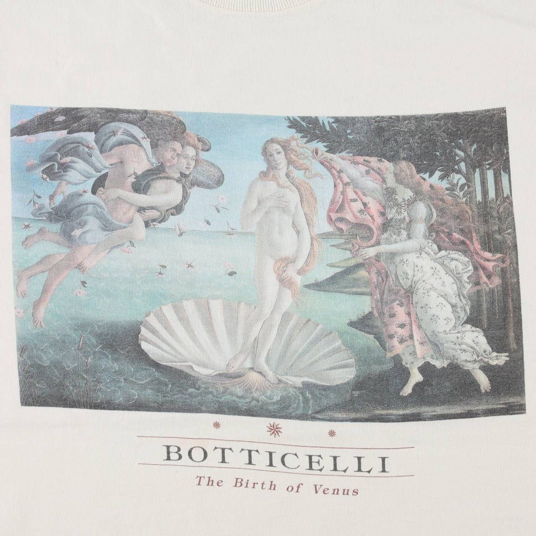 2000'S Fruit of the Loom SANDRO BOTTICELLI Birth of Venus Art T-shirt, Men's Size L (approx.) cotton white type Vintage Second Hand
