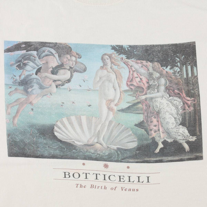 2000'S Fruit of the Loom SANDRO BOTTICELLI Birth of Venus Art T-shirt, Men's Size L (approx.) cotton white type Vintage Second Hand