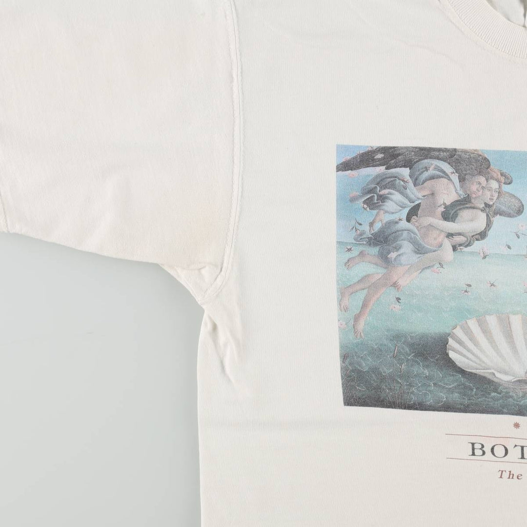 2000'S Fruit of the Loom SANDRO BOTTICELLI Birth of Venus Art T-shirt, Men's Size L (approx.) cotton white type Vintage Second Hand