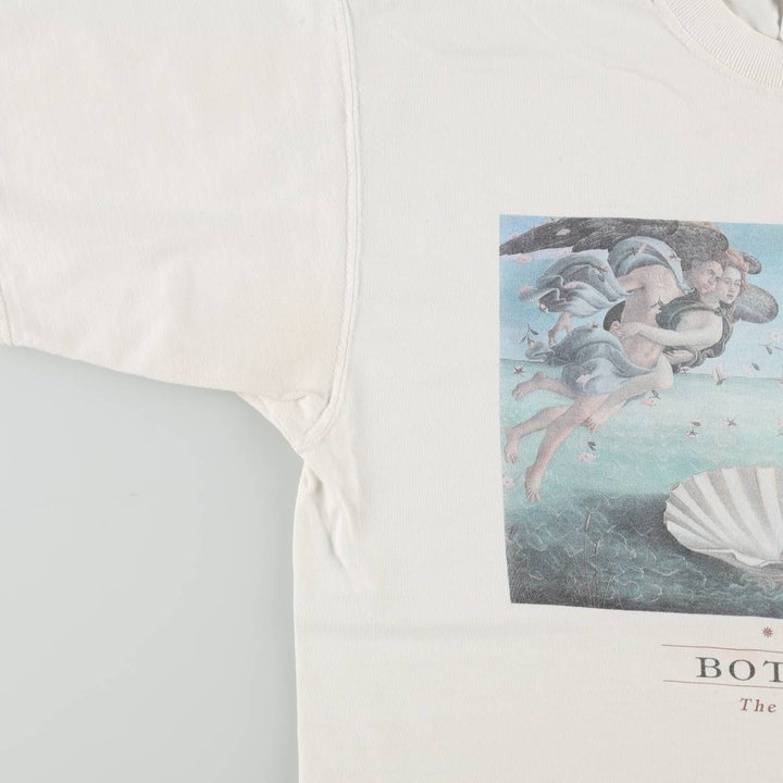 2000'S Fruit of the Loom SANDRO BOTTICELLI Birth of Venus Art T-shirt, Men's Size L (approx.) cotton white type Vintage Second Hand