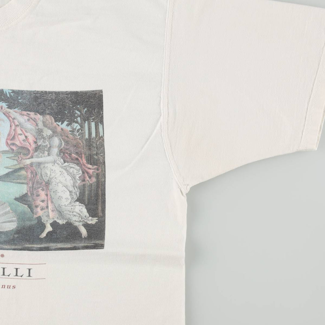 2000'S Fruit of the Loom SANDRO BOTTICELLI Birth of Venus Art T-shirt, Men's Size L (approx.) cotton white type Vintage Second Hand
