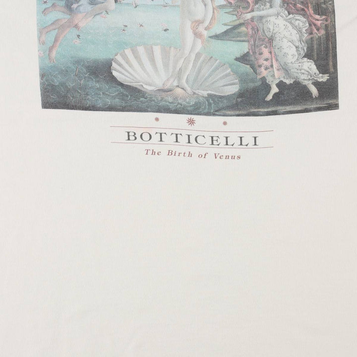 2000'S Fruit of the Loom SANDRO BOTTICELLI Birth of Venus Art T-shirt, Men's Size L (approx.) cotton white type Vintage Second Hand