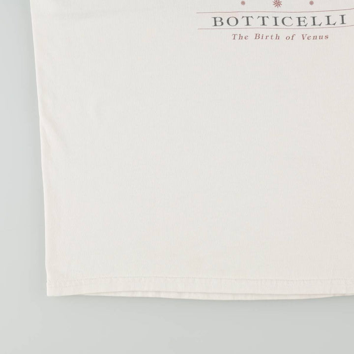 2000'S Fruit of the Loom SANDRO BOTTICELLI Birth of Venus Art T-shirt, Men's Size L (approx.) cotton white type Vintage Second Hand