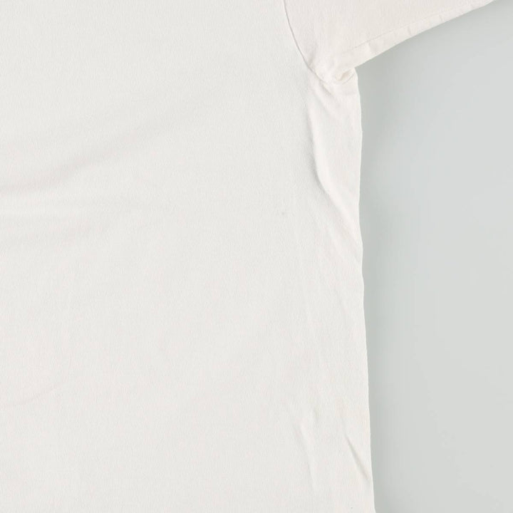 90'S message print T-shirt, men's size L equivalent, vintage. unclear white type Vintage Second Hand