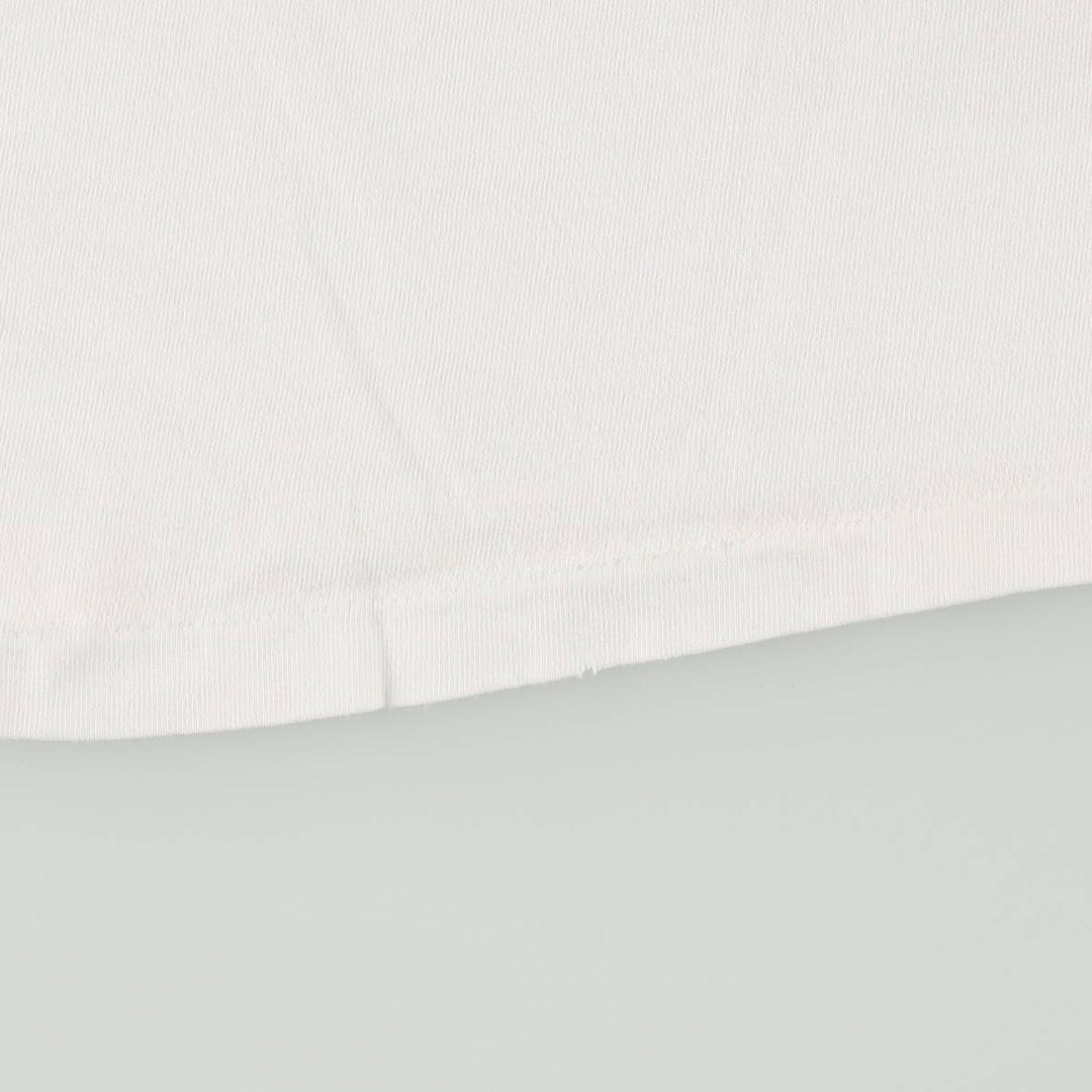 90'S message print T-shirt, men's size L equivalent, vintage. unclear white type Vintage Second Hand