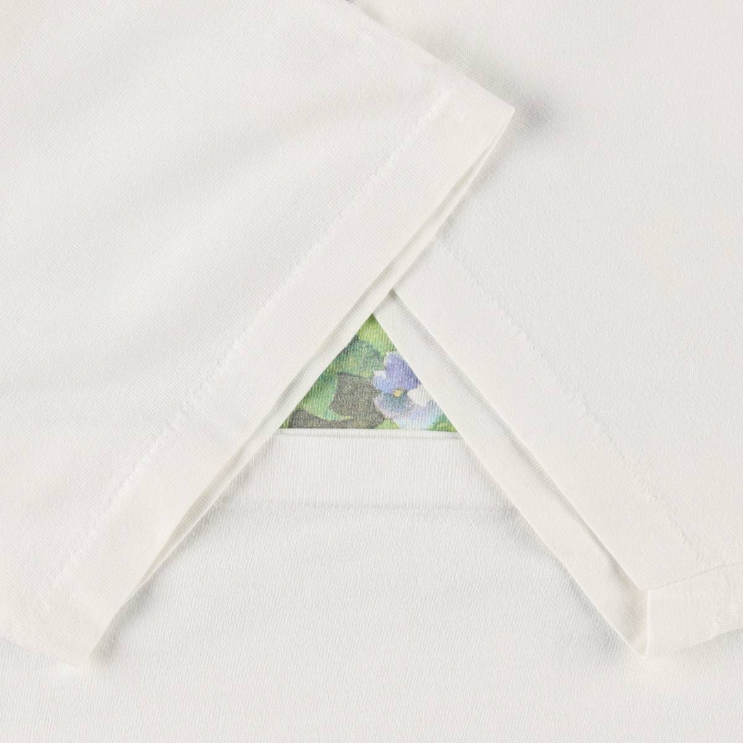 90'S Hanes BEEFY-T Art T-shirt, Men's L size, Vintage cotton white type Vintage Second Hand