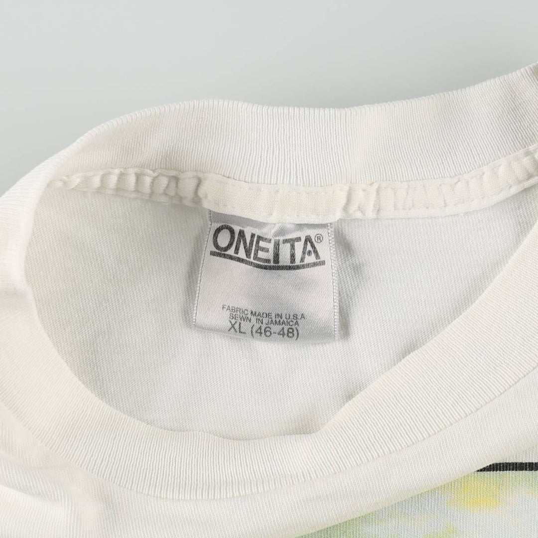 90'S ONEITA JIM WARREN Art T-shirt, Men's XL equivalent, Vintage cotton white type Vintage Second Hand