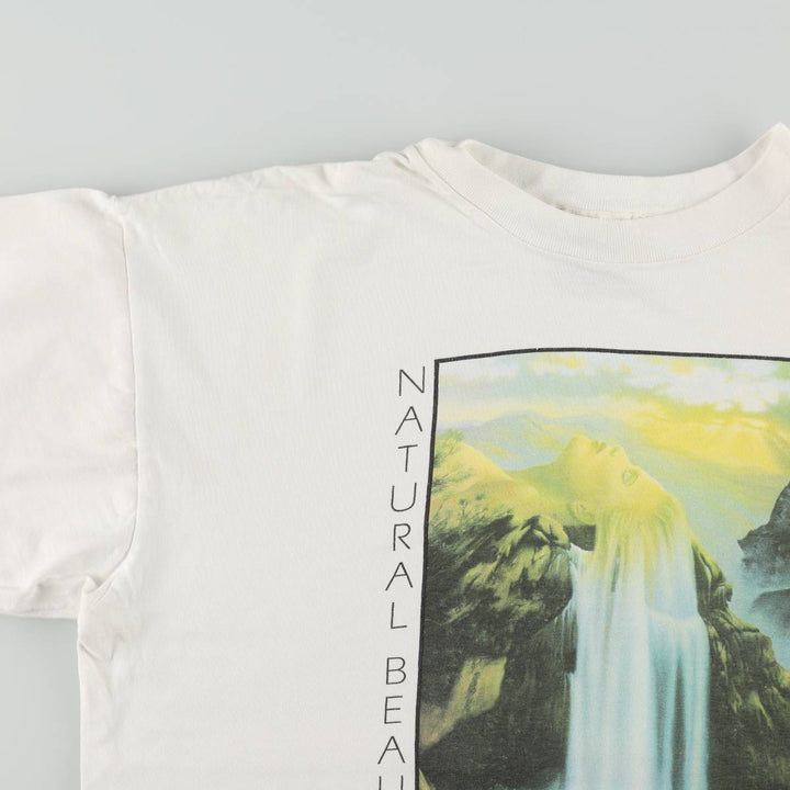 90'S ONEITA JIM WARREN Art T-shirt, Men's XL equivalent, Vintage cotton white type Vintage Second Hand