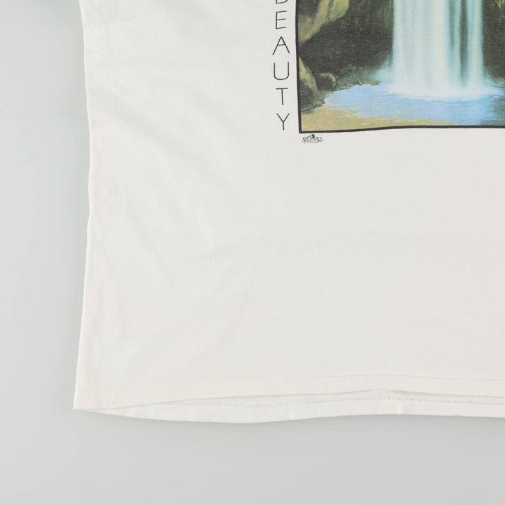 90'S ONEITA JIM WARREN Art T-shirt, Men's XL equivalent, Vintage cotton white type Vintage Second Hand