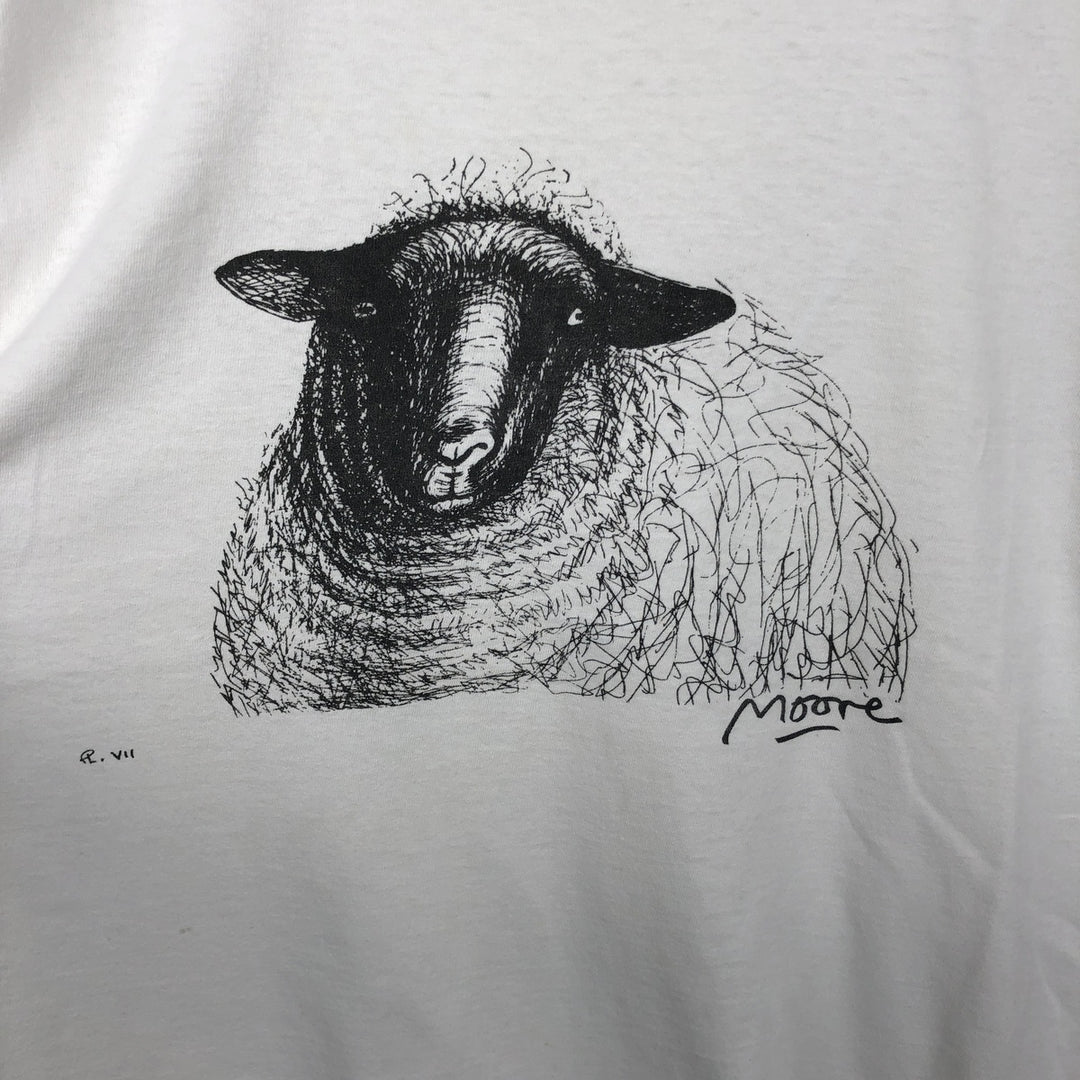 1990'S Art Gallery of Ontario AGO HENRY MOORE Art T-shirt, Made in Canada, Men's XL equivalent, Vintage cotton white type Vintage Second Hand