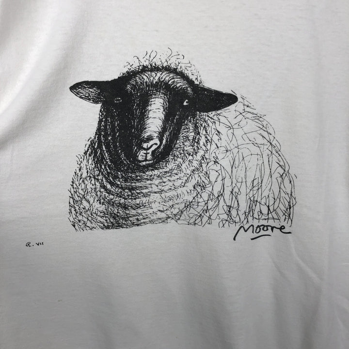 1990'S Art Gallery of Ontario AGO HENRY MOORE Art T-shirt, Made in Canada, Men's XL equivalent, Vintage cotton white type Vintage Second Hand