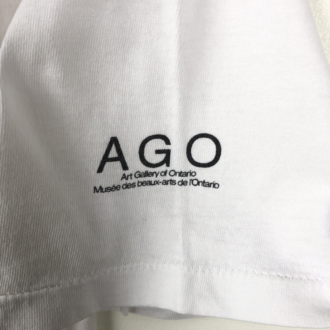 1990'S Art Gallery of Ontario AGO HENRY MOORE Art T-shirt, Made in Canada, Men's XL equivalent, Vintage cotton white type Vintage Second Hand