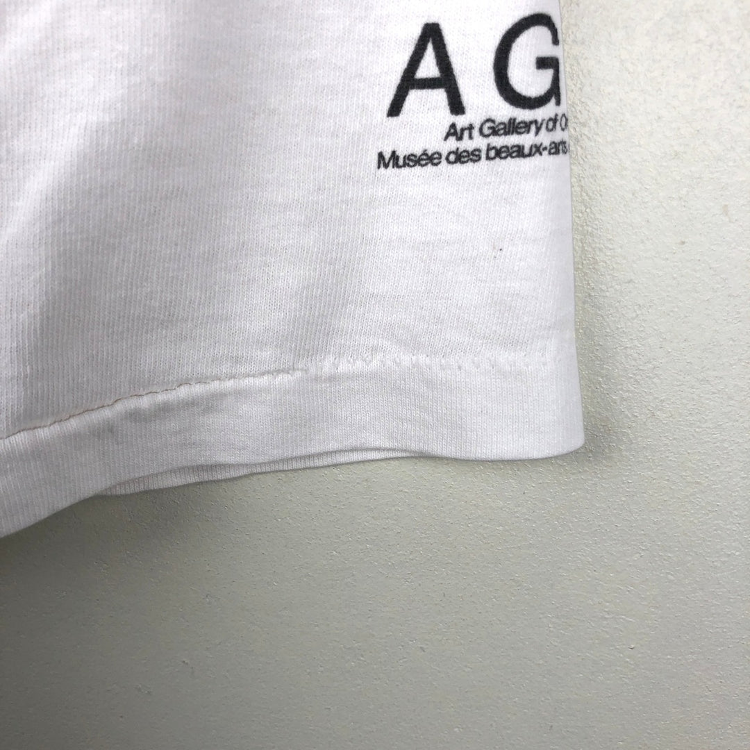 1990'S Art Gallery of Ontario AGO HENRY MOORE Art T-shirt, Made in Canada, Men's XL equivalent, Vintage cotton white type Vintage Second Hand