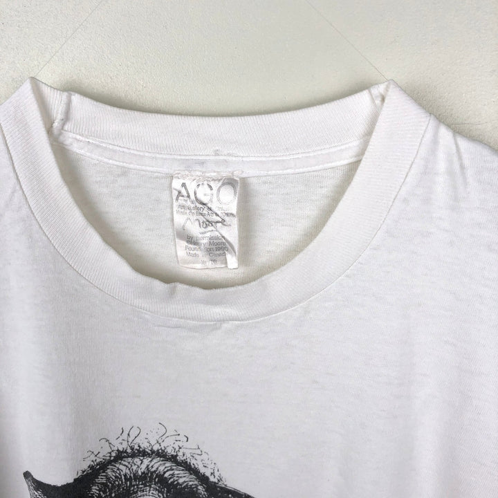 1990'S Art Gallery of Ontario AGO HENRY MOORE Art T-shirt, Made in Canada, Men's XL equivalent, Vintage cotton white type Vintage Second Hand