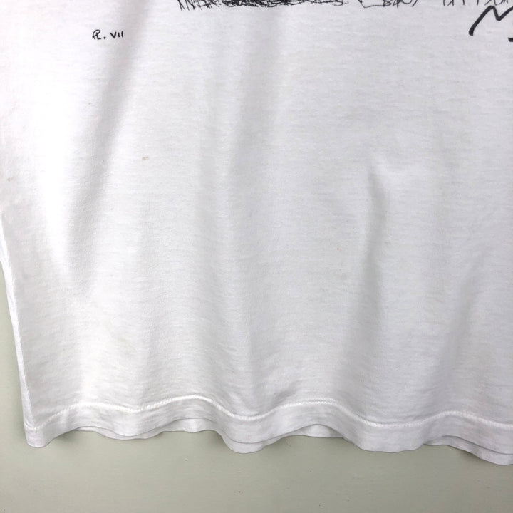 1990'S Art Gallery of Ontario AGO HENRY MOORE Art T-shirt, Made in Canada, Men's XL equivalent, Vintage cotton white type Vintage Second Hand