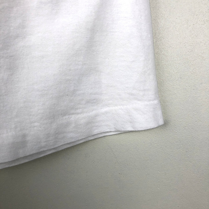 90'S EXPRESS TRICOT Floral Sunflower Pattern Art T-Shirt, Made in USA, Women's Size L (Equivalent), Vintage cotton white type Vintage Second Hand