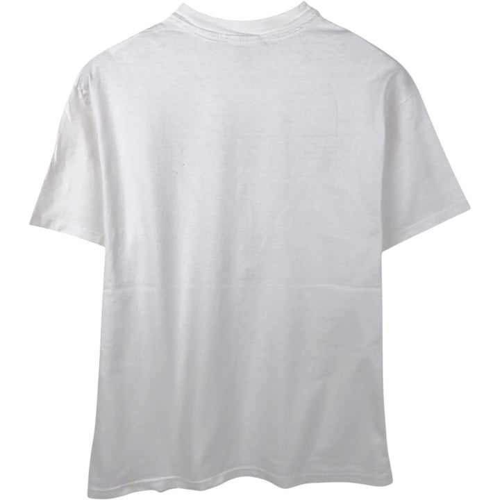 90'S Hanes BEEFY-T Floral Art T-Shirt, Made in USA, Men's Size L (approx.), Vintage cotton white type Vintage Second Hand