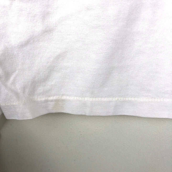 90'S Hanes BEEFY-T Floral Art T-Shirt, Made in USA, Men's Size L (approx.), Vintage cotton white type Vintage Second Hand