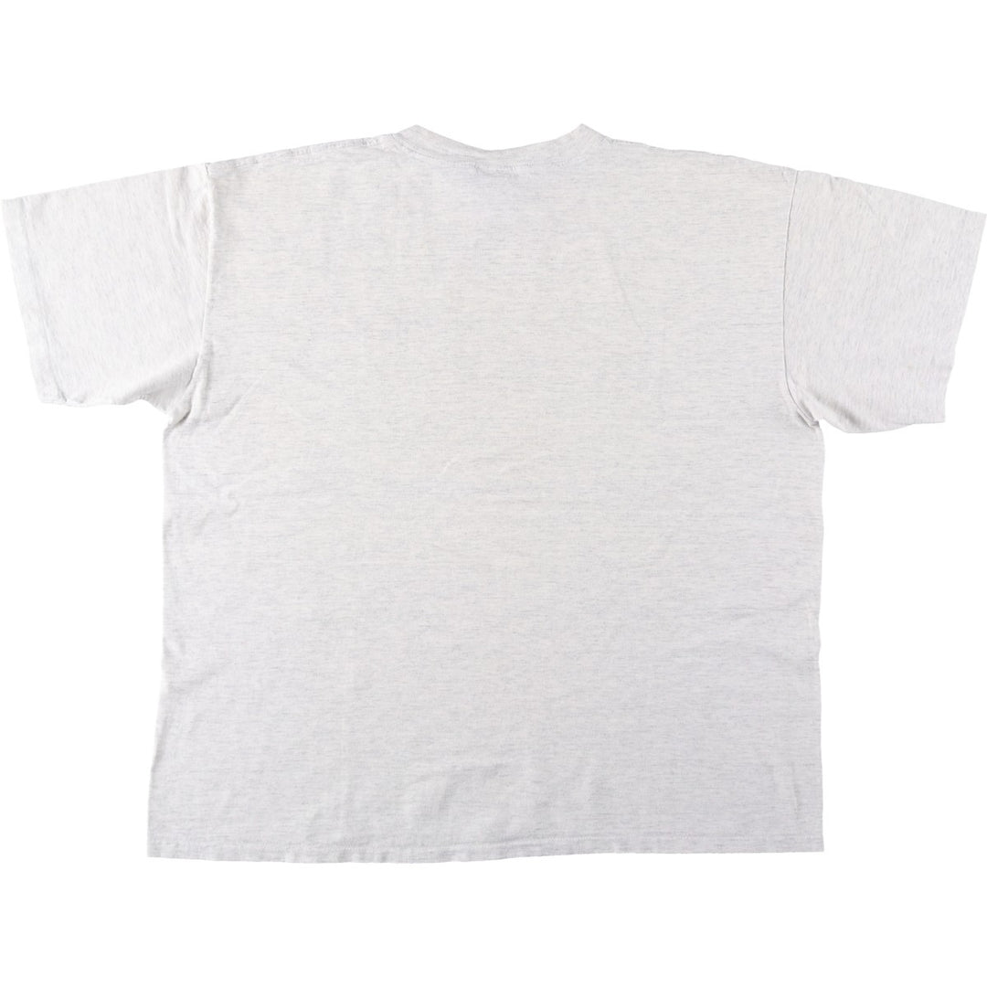 90'S ONEITA Printed T-shirt, Men's XL size, Vintage cotton gray type Vintage Second Hand