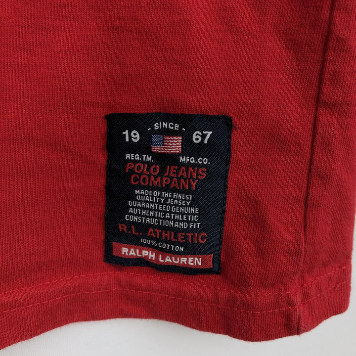 Ralph Lauren POLO JEANS COMPANY Ringer T-shirt, Men's XL equivalent, Vintage cotton red type Vintage Second Hand