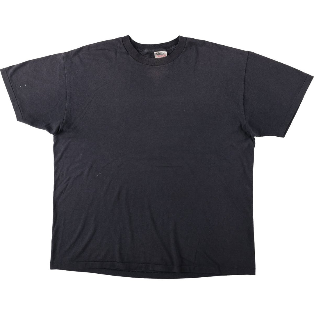 90'S ONEITA Plain T-Shirt, Men's XXL equivalent, Vintage cotton black type Vintage Second Hand