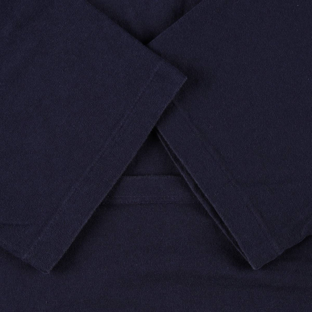 80s-90'S Town Craft Plain Pocket T-Shirt, Made in USA, Men's Size L (Equivalent), Vintage cotton navy blue type Vintage Second Hand