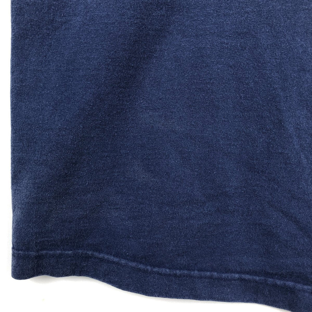 Majestic MLB NEW YORK YANKEES Sports Print T-Shirt (Men's XL equivalent) cotton navy blue type Vintage Second Hand