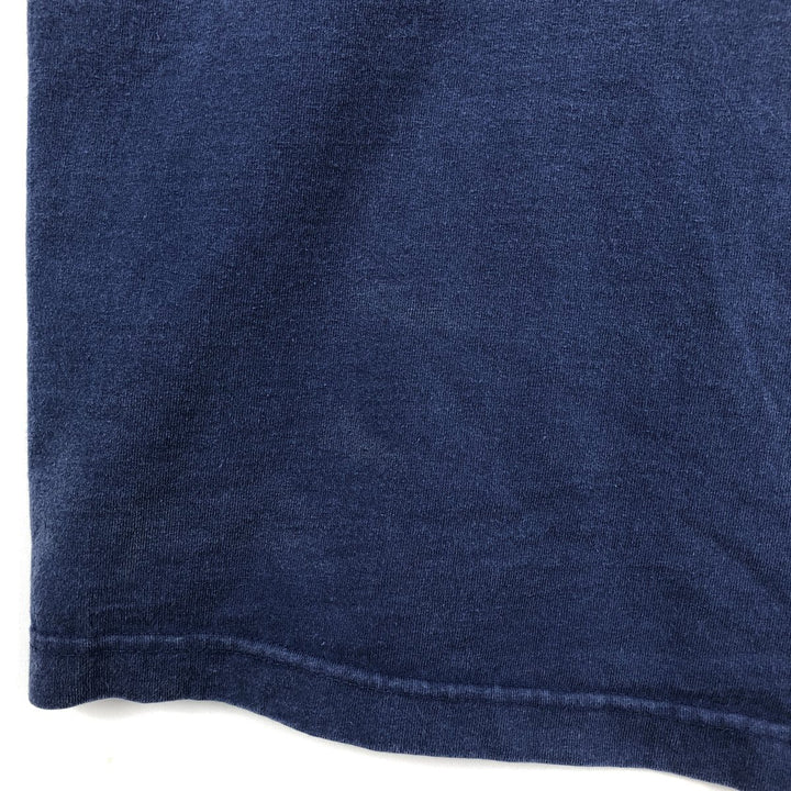 Majestic MLB NEW YORK YANKEES Sports Print T-Shirt (Men's XL equivalent) cotton navy blue type Vintage Second Hand
